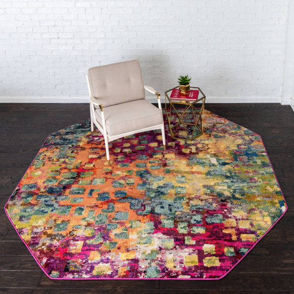 Mistana™ Abstract Yellow/Pink Area Rug & Reviews Wayfair.ca